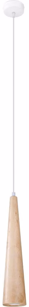 Lampada a sospensione VESTIA in legno chiaro e bianco, 1xGU10x12W, legno, dimensioni: 120x8x8 cm, IP20, Pure Lume