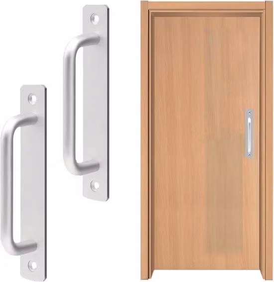 Maniglie scorrevoli in alluminio Ibencoa®, set da 2 – superficie robusta, resistente ai raggi UV e alle intemperie, design minimalista per interni ed esterni