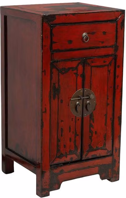 Mobile da ingresso in legno rosso 46x38x86h cm