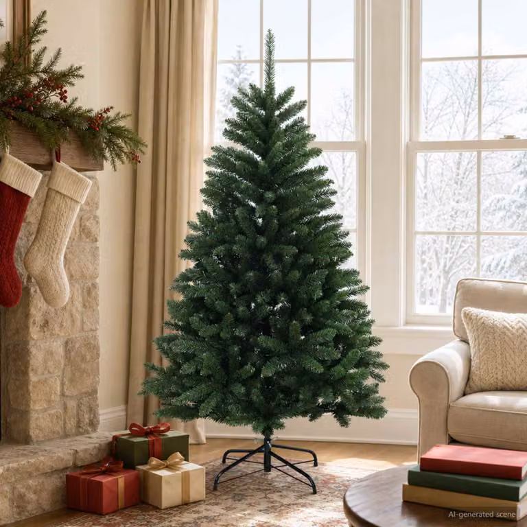 vidaXL Albero di Natale Artificiale con Rami Pieghevoli 150 cm PVC