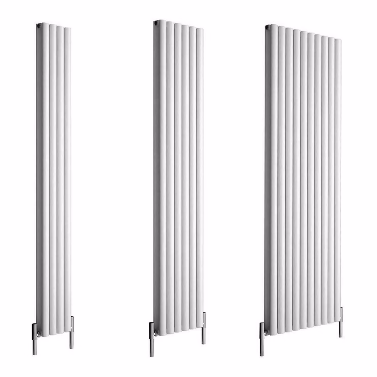 Hudson Reed Revive - Radiatore di Design in Alluminio Verticale (Pannello Doppio) 1800mm x 230mm - Bianco