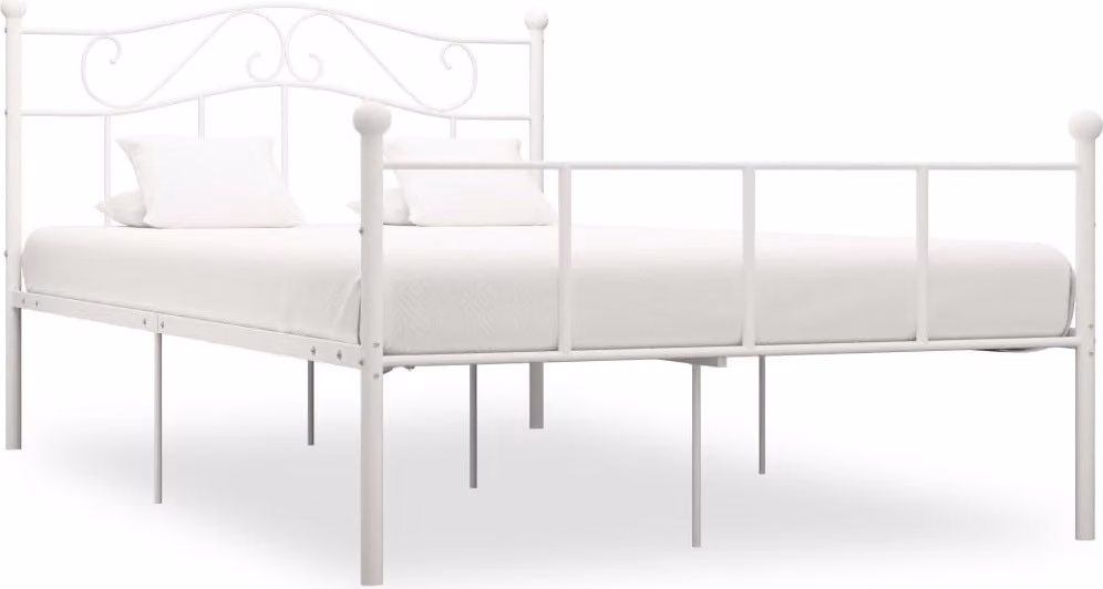 The Living Store Struttura letto in metallo bianco 120x200 cm