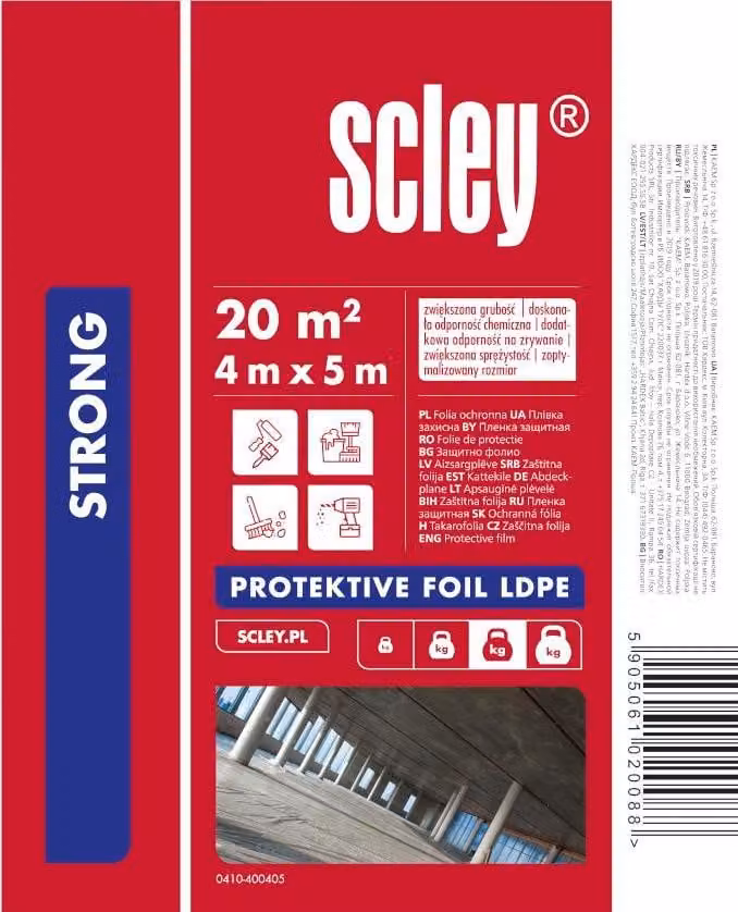 Pellicola protettiva Hardex LDPE 4mx5m Forte spessore circa 0,04mm