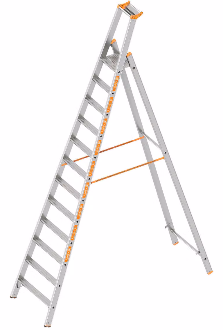 Layher Stufenstehleiter einseitig begehbar Topic 1064 12 Stufen