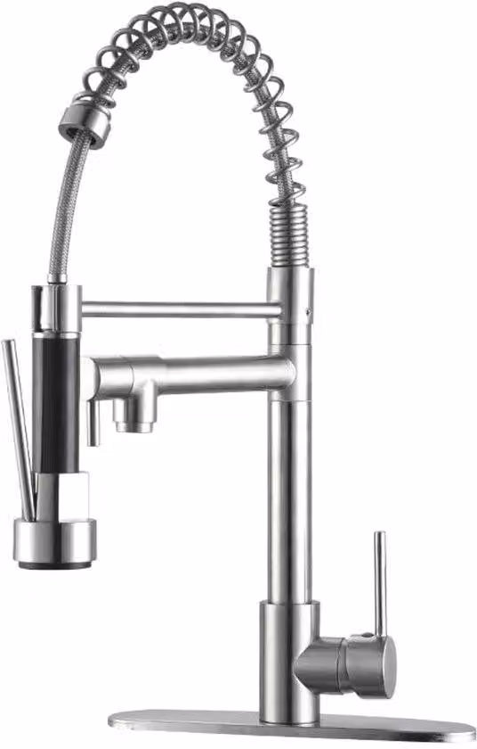 Miscelatore per lavabo in acciaio inox con doccetta - doppia erogazione - adatto per camper e campeggio