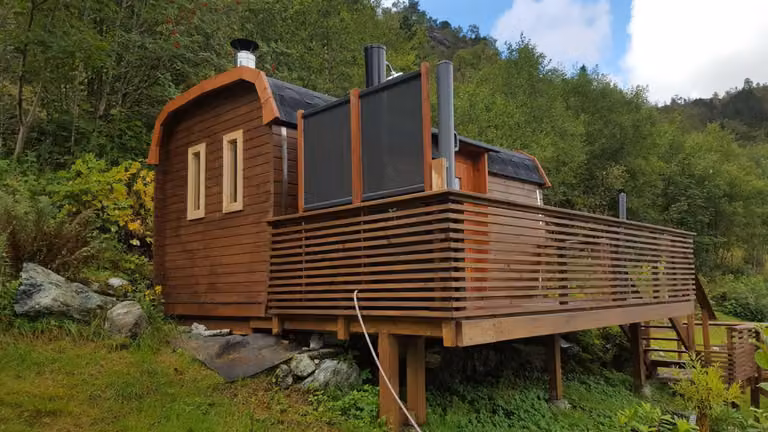Holzsauna Gartensauna Outdoor-Sauna Saunahütte Wellnessfass Holzhaus