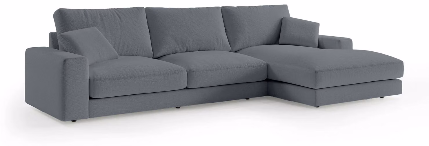 Divano angolare modello Harvesty, lato destro, colore grigio scuro
