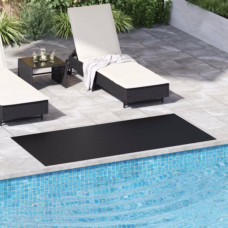 Tappetino vidaXL in gomma nero con motivo geometrico L: 2 m, P: 1 m