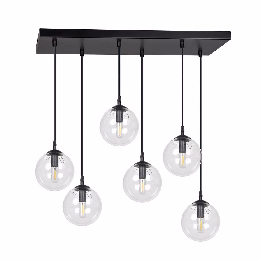 Lampadario Emibig 6xE14 40W COSMO 6 BL/TRASPARENTE 711/6