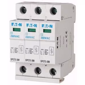 Scaricatore di sovratensione Eaton innestabile, 3 poli, 385 V CA, 3x20 kA 167605