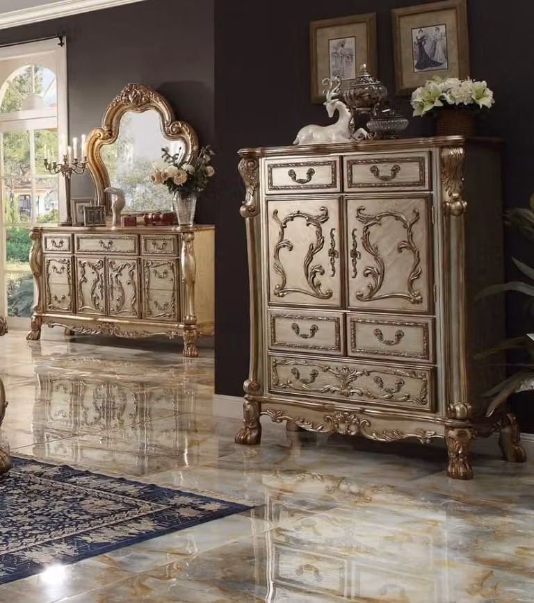 Klassische Barock Antik Stil Kommode Sideboard Kommoden Echt Holz Anrichte