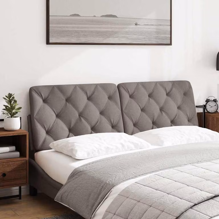 vidaXL Cuscino Testiera Tortora 160 cm in Tessuto