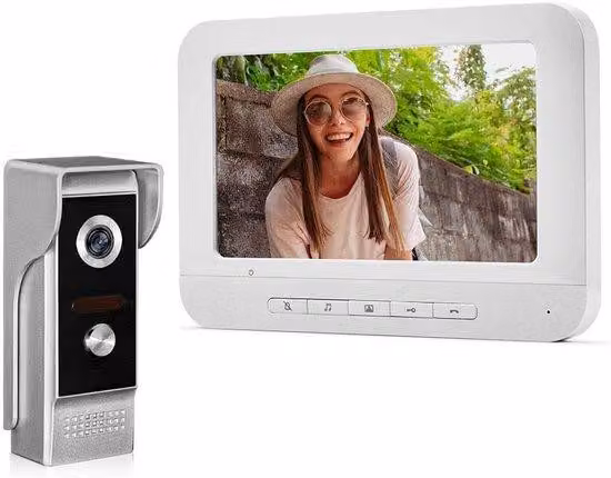 Telecamera di videosorveglianza per ingresso - Telecamera wireless per ingresso con immagini - Telecamera per ingresso con visione notturna - Telecamera per ingresso compatibile con smartphone e tablet - Telecamera di sorveglianza con rilevamento di movim