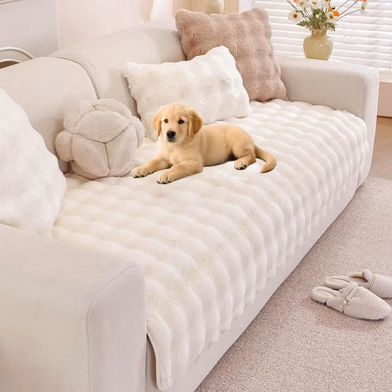 Copertura in peluche morbido per divano, disponibile per divani a 1, 2 o 3 posti