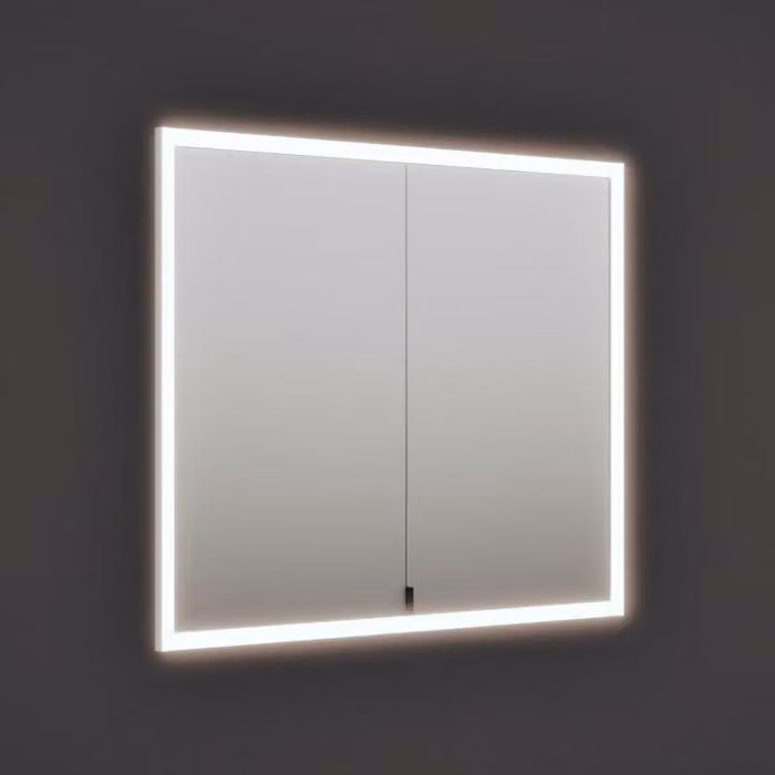Specchio da parete burgbad RL20, 92 cm, con illuminazione integrata per montaggio a parete