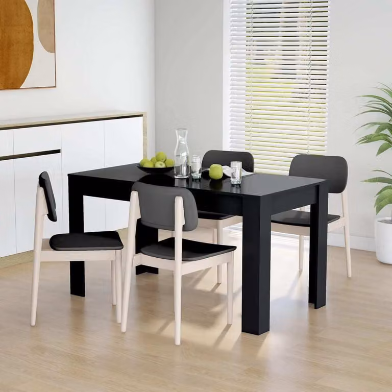 Maison Exclusive - Tavolo da pranzo nero 140x74,5x76 cm Materiale ligneo