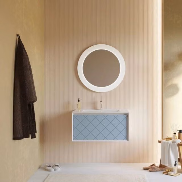 Mobile sospeso Relief 80 cm - Celeste opaco