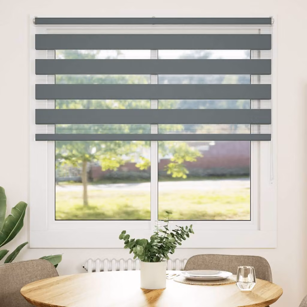 vidaXL Tenda a Rullo Zebra Larghezza Tessuto 135,9 cm Poliestere