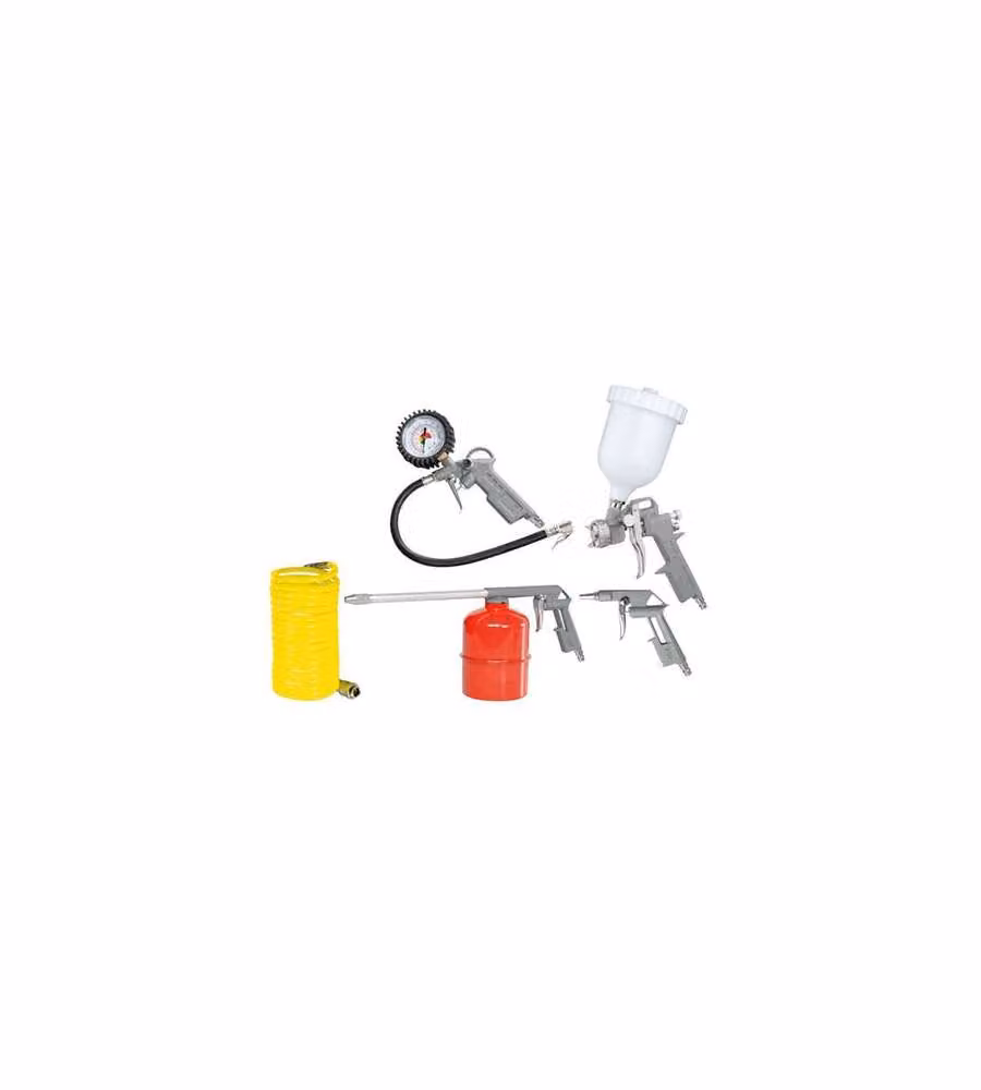 System+ Kit 5 Accessori per Compressore - Include Pistole e Tubo
