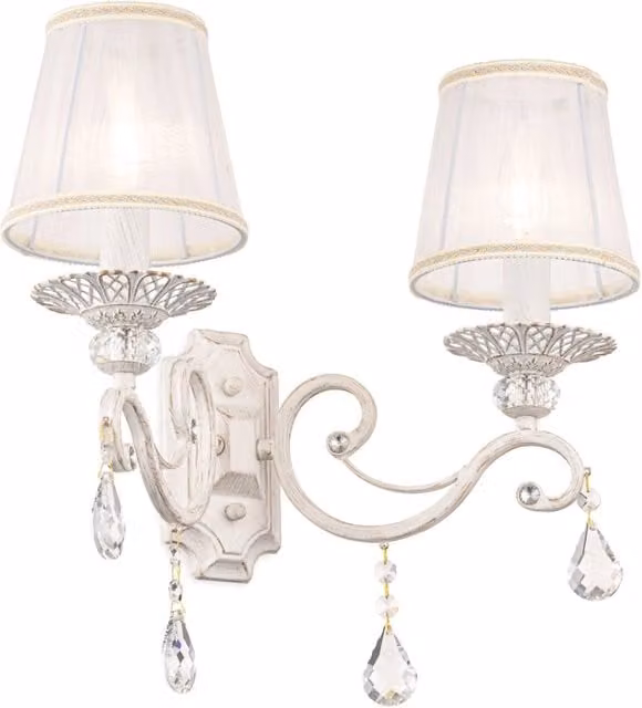 Lampada da parete Elegant in Metallo Grace Bianco con Oro