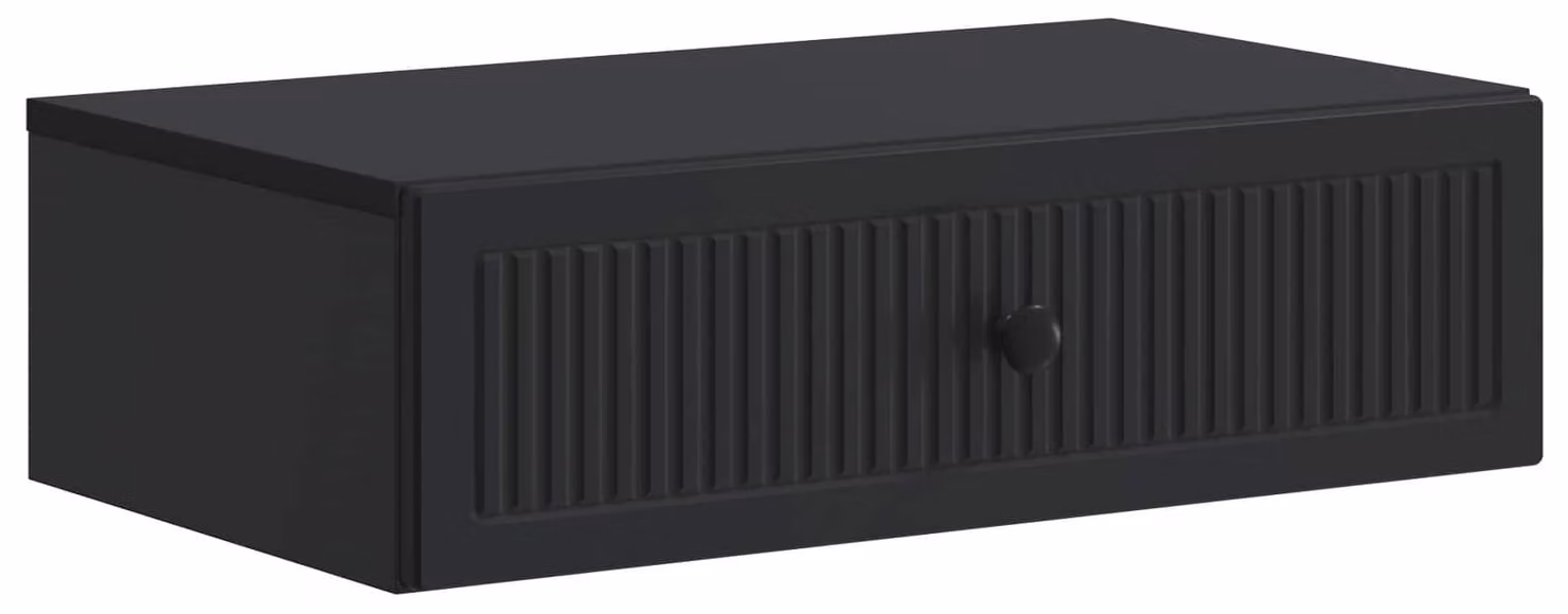 Tavolino da Parete Laterale Nero 59 x 34,5 x 17 cm