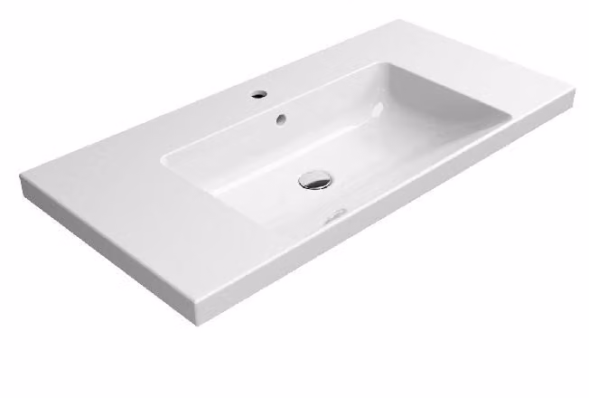 Sapho GSI Norm - Lavabo 1000x500 mm, con 1 foro per rubinetto, ExtraGlaze, bianco 8633111