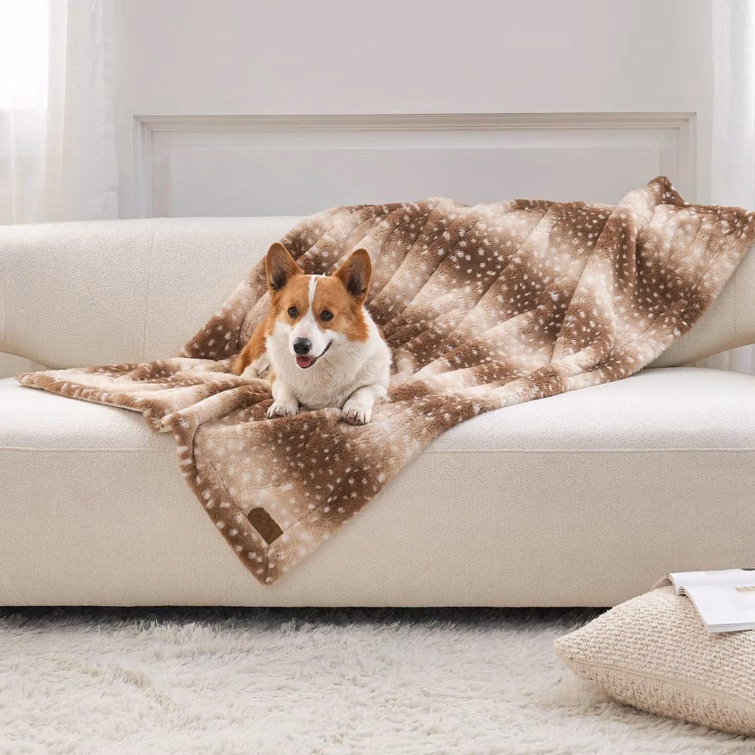 Solidchoice - Coperta impermeabile per animali domestici, 100x150 cm, marrone