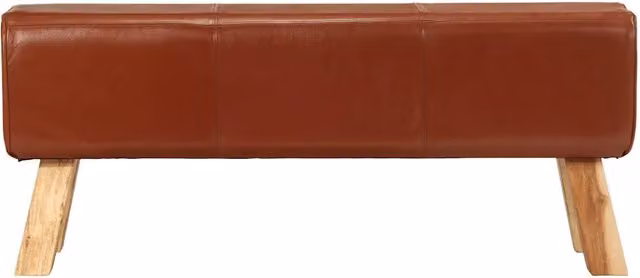 Panca Marrone 110 cm Vera Pelle Capra e Massello Mango CFW8363844