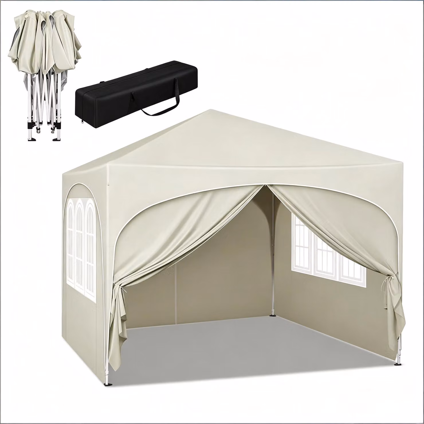 Tenda da campeggio con borsa per il trasporto, tenda interna, protezione solare immediata, tende per eventi (solo con tenda), dimensioni: 300 cm, 300 cm, 256 cm