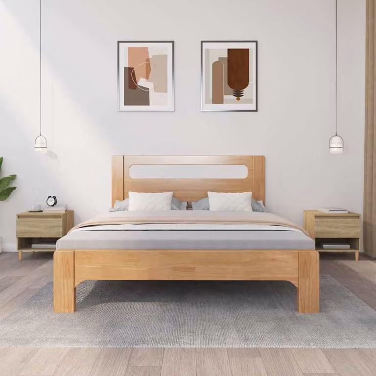 Set di 2 comodini moderni vidaXL in legno multistrato e MDF, colore rovere sonoma, L 50 cm x P 46 cm x H 50 cm