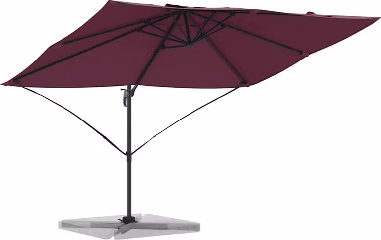Ombrellone Rosso Bordeaux 351 x 250 x 260 cm