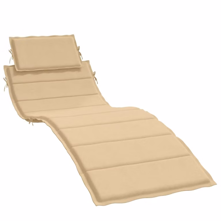 Cuscino lettino Melange Beige 186x58x4 cm in tessuto