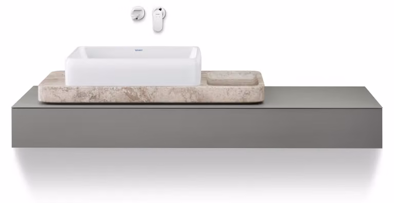 Duravit Wave Mitigeur monocommandé pour lavabo, saillie 202 mm, sans garniture découlement, WA1070004010, WA1070004010