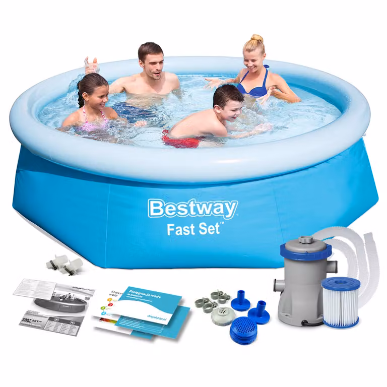 Piscina per bambini da giardino 244 x 66 cm set 9in1 Bestway 57268
