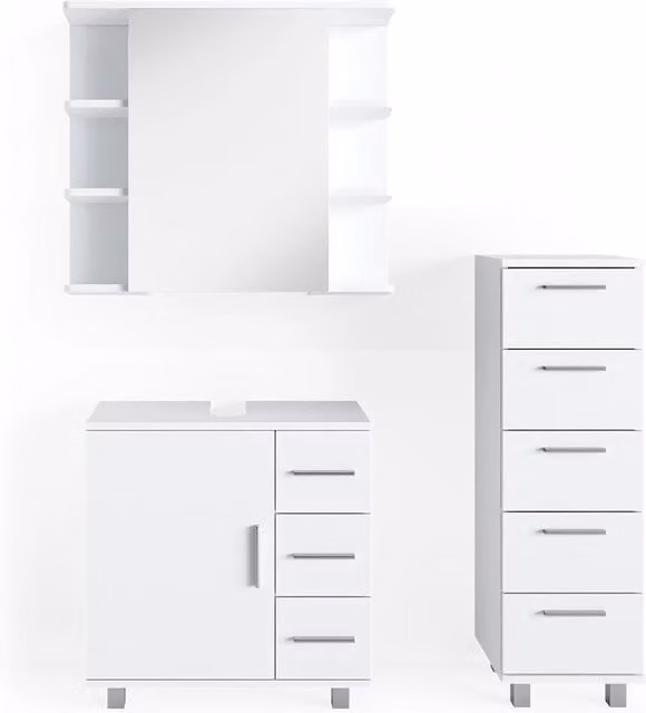 Set mobili bagno Ilias Bianco 3 pezzi Vicco
