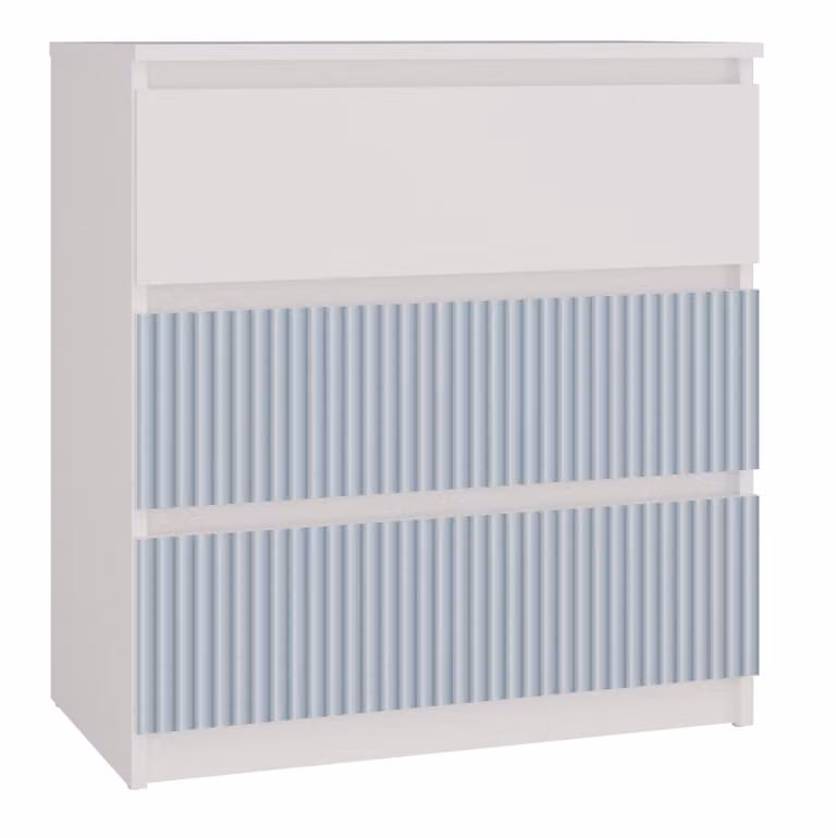 Cassettiera con cassetti per camera dei bambini DUSTER - bianco / blu