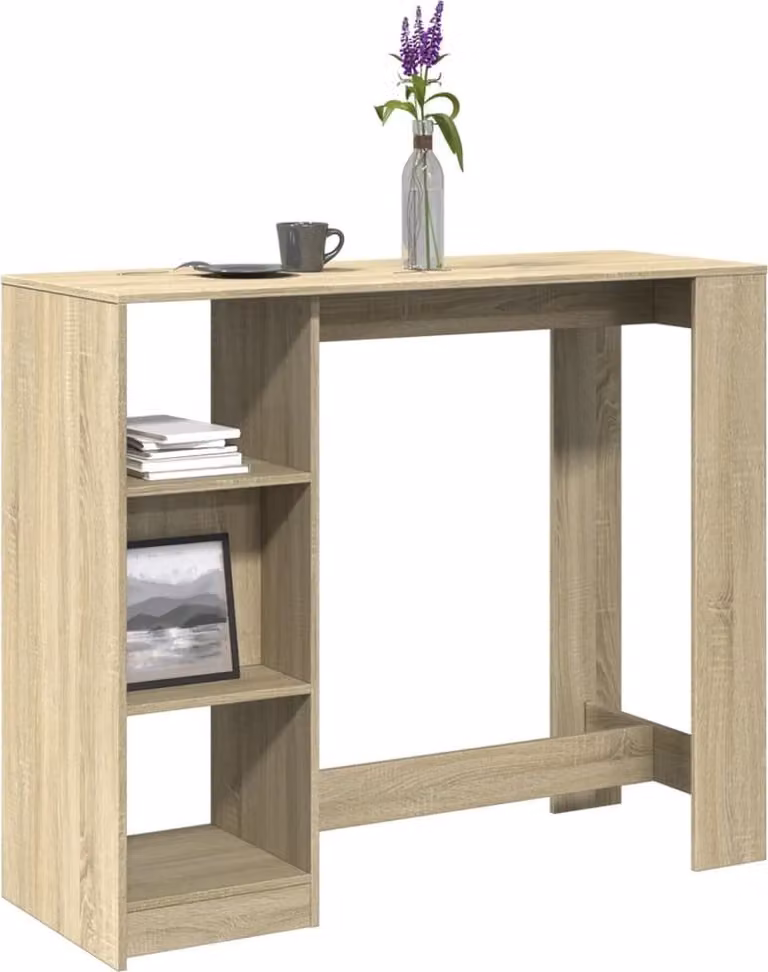 Maison Exclusive - Tavolo da bar con ripiano in rovere Sonoma 124x46x103,5 cm Materiale ligneo