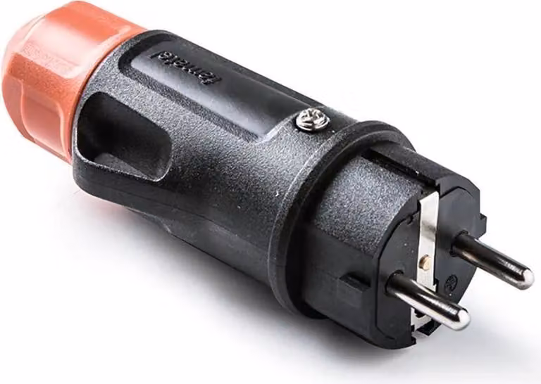 Famatel Spina rimovibile 2p+t Ip54 4,8 mm 16 A 250 V Nero Taglia unica / Spina UE 220 V Nero Taglia unica