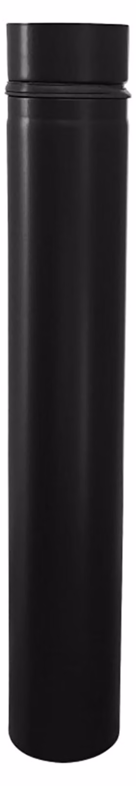Tubo per stufa a pellet, 80 mm, acciaio inossidabile nero, 500 mm