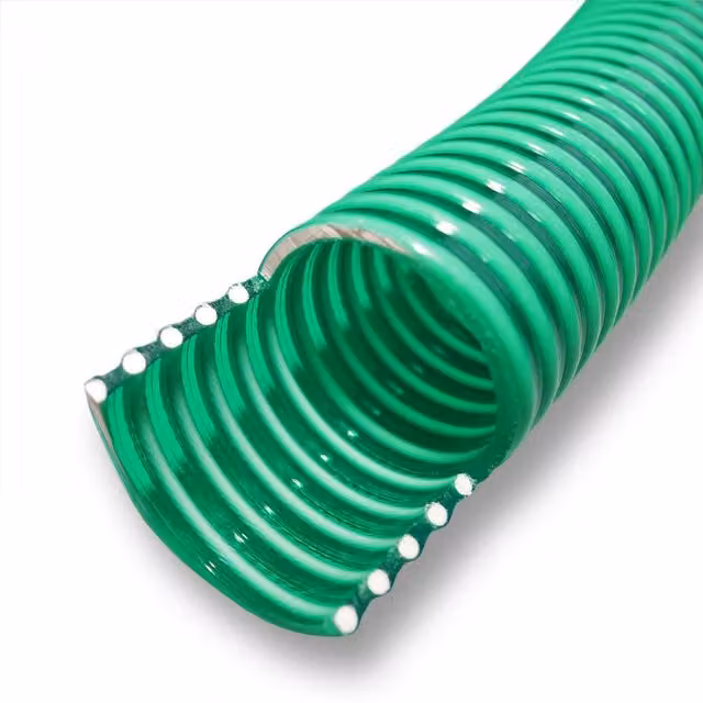 Tubo flessibile di aspirazione a pressione in PVC verde con spirale rinforzata corrugata, Lunghezza: 25 m, Diametro: 50 mm – 1