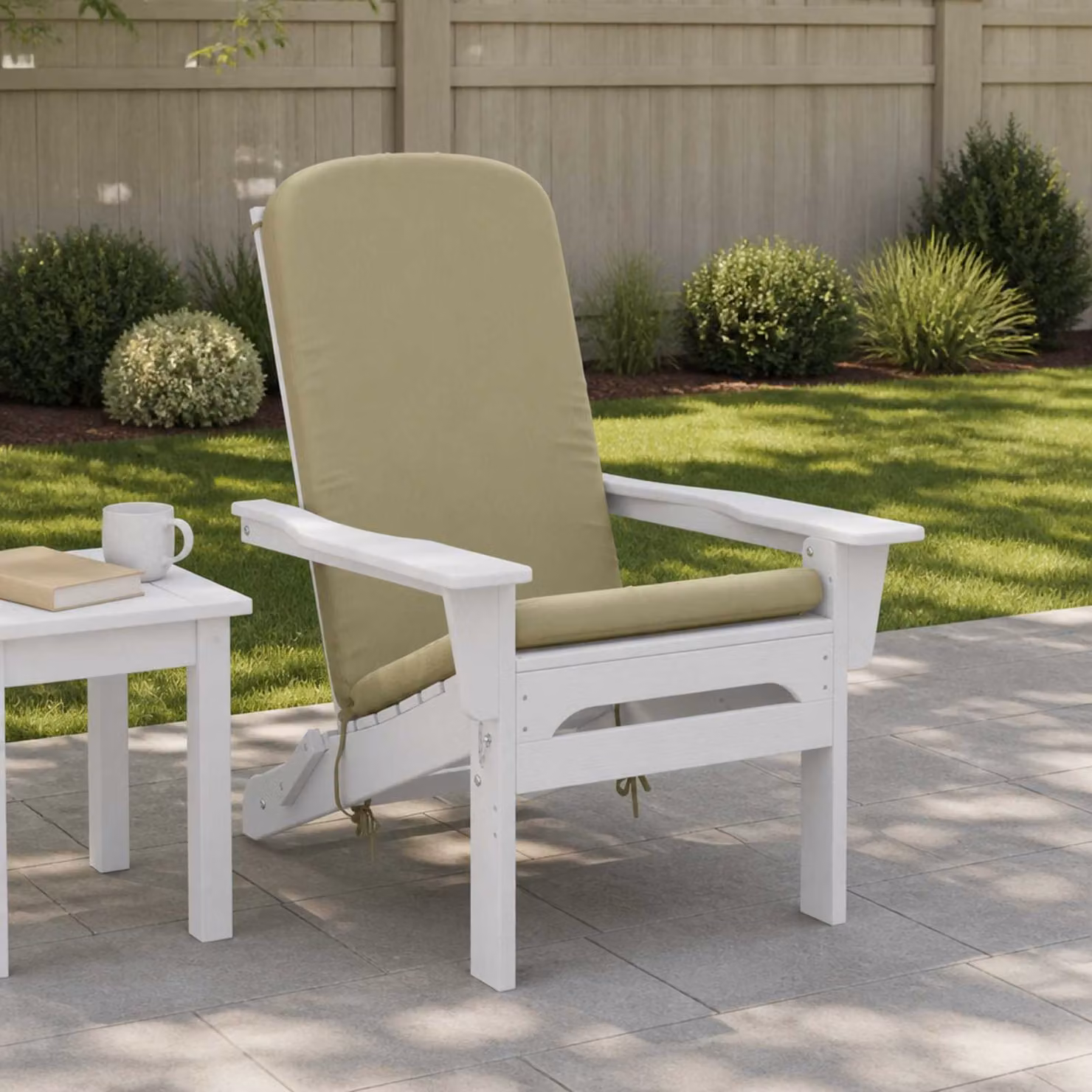 Cuscino per Lounger Sole vidaXL GEMERT Verde chiaro in 100% Poliestere con Rivestimento Lavabile e Resistente ai Raggi UV