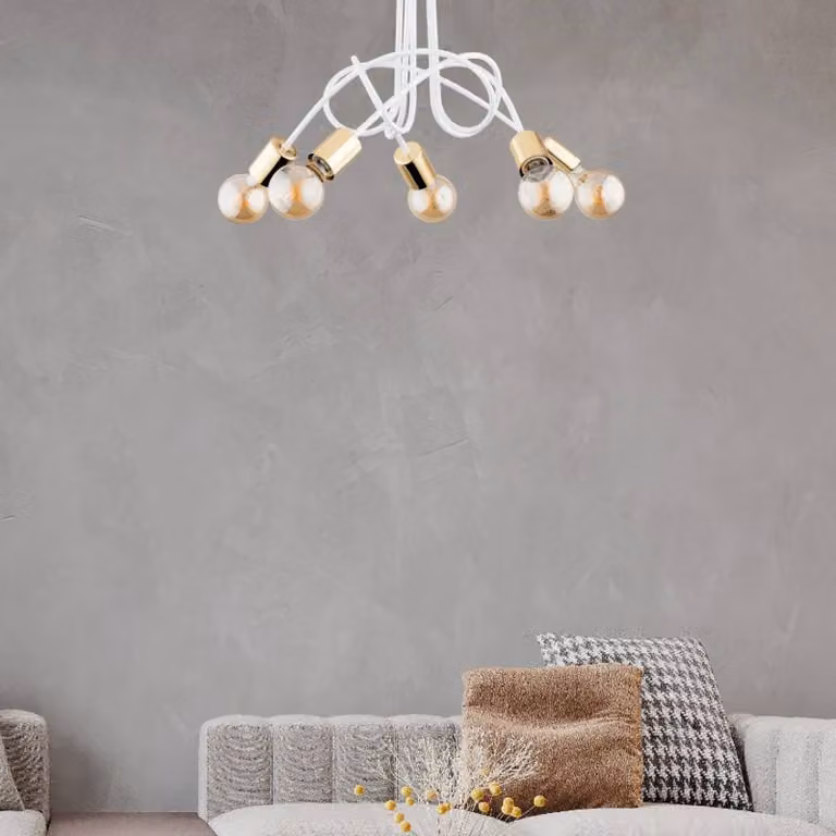 Plafoniera soffitto Tango Alfa, dimmerabile, Ottone / Oro, Soggiorno / Sala da pranzo, Metallo, Moderno, Plafoniera