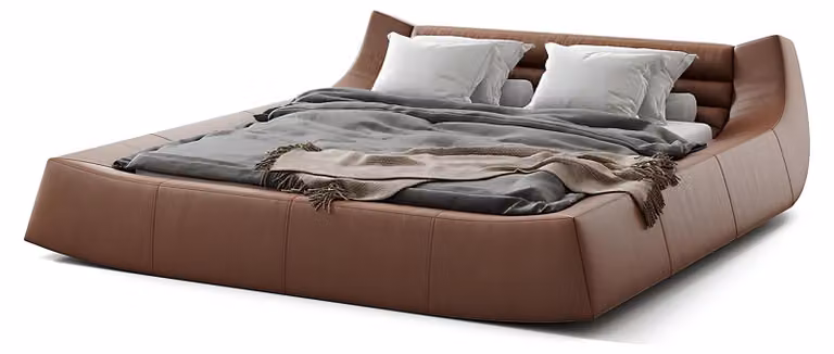 Designer Bett Doppel Betten Modernes Hotel Leder Doppelbett 180x200cm