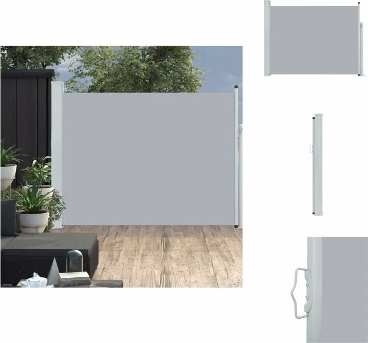 vidaXL Tenda laterale estensibile 140×500 cm grigio - Ombrelloni e tende da sole