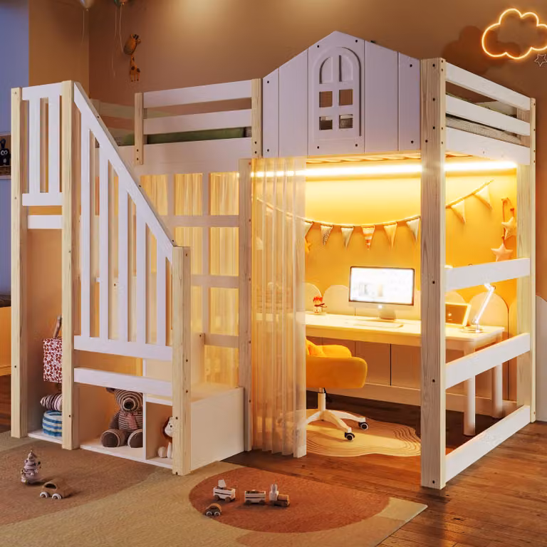 Letto imbottito 140x200 cm con spazio contenitore, illuminazione LED, porte USB e di tipo C, struttura del letto realizzata in tessuto simile al lino con poggiatesta regolabile in altezza