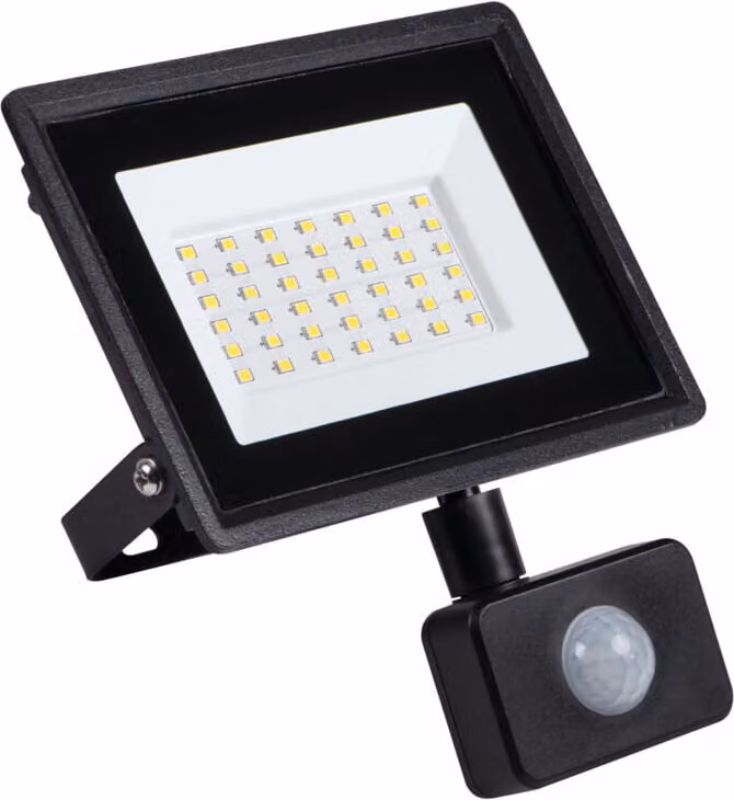 Proiettore alogeno a LED con sensore 30W IP44 31399 neutro MiLEDo
