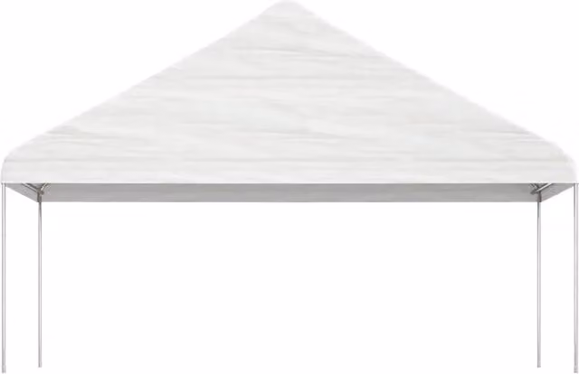 Gazebo | Pergolato con Tetto Bianco 5,88x2,23x3,75 m in Polietilene