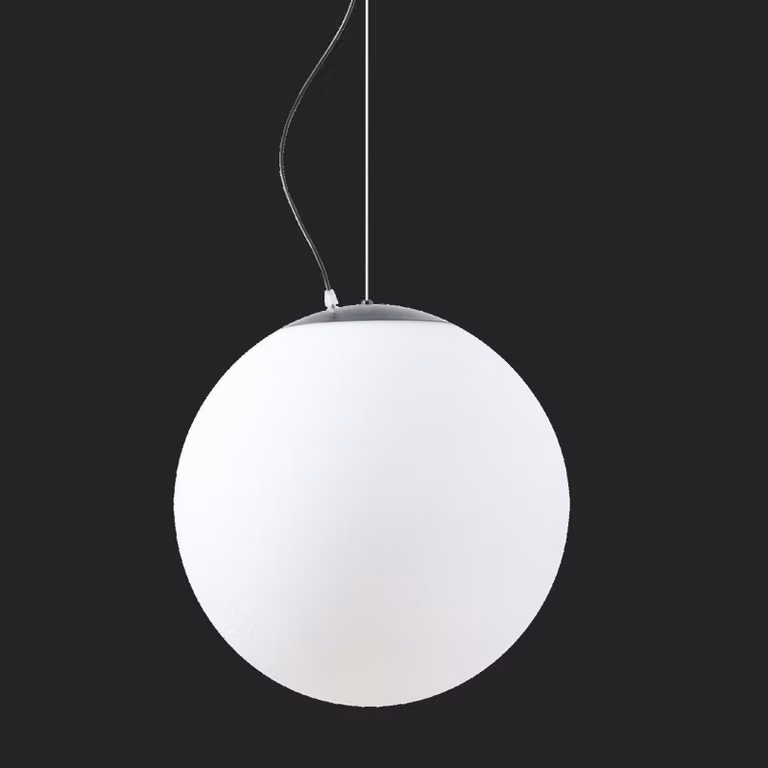 OSMONT ADR72097 ADRIA L4 HP apparecchio a sospensione in vetro nero/bianco IP40 3000 K 58W LED combinazione di emergenza 3 h