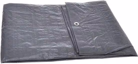 Telo di copertura impermeabile Ibenzoa® 2 x 4 m, grigio, in polietilene da 120 g/m² – con occhielli in alluminio rinforzati (12 mm) e cuciture sigillate