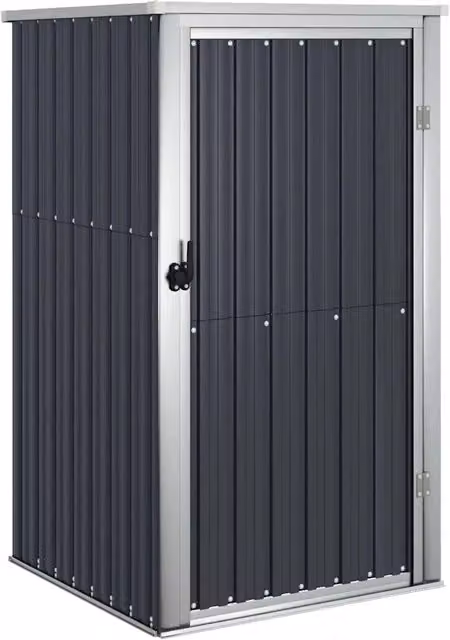 Capanno per Attrezzi Moderno in Acciaio Zincato Antracite L/P/H: 88 x 89 x 161 cm